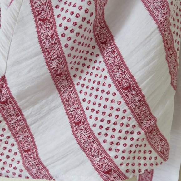 Line and Dot Revolve halter top red white floral geometric print size Large - Picture 5 of 7